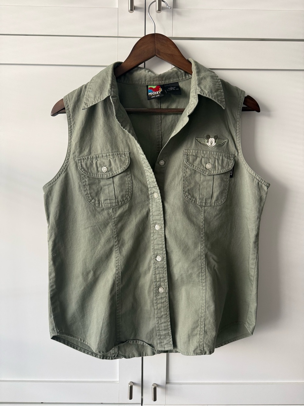 Vintage Mickey Unlimited Olive Utility Shirt L